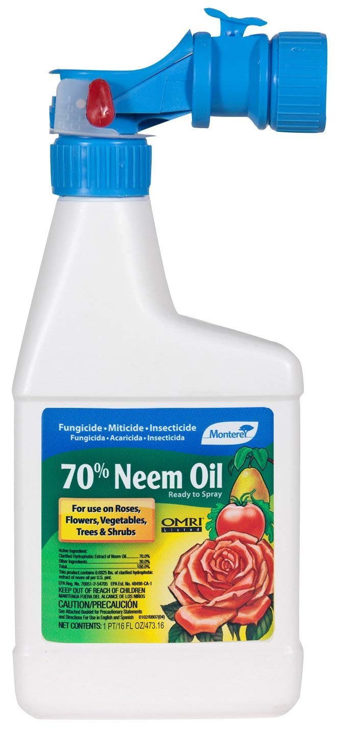 Monterey 70% Neem Oil Fungicide Insecticide Miticide RTS Organic 16oz