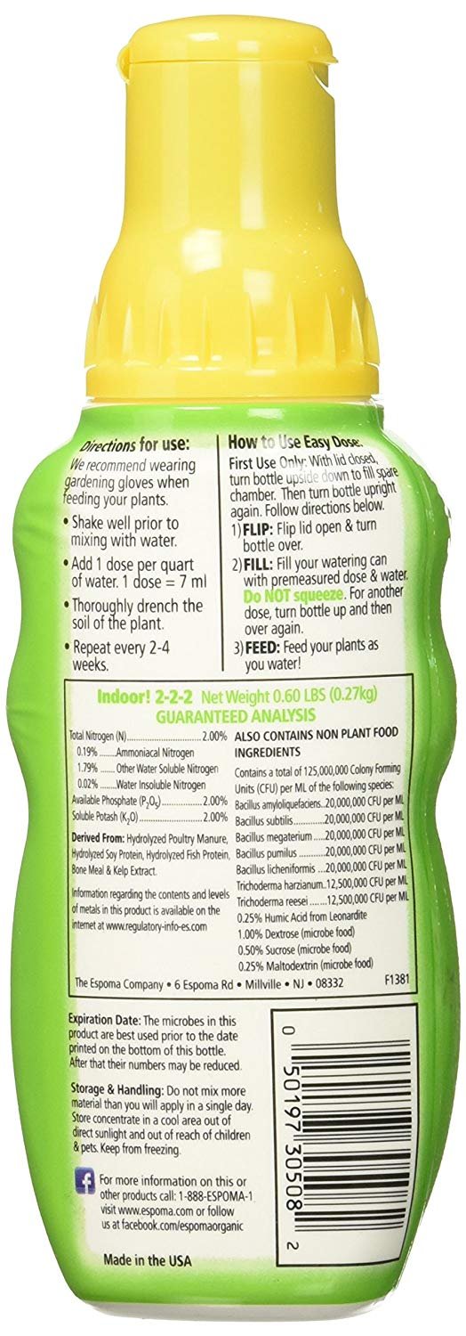espoma indoor plant fertilizer Espoma Organic Indoor Concentrate Houseplant Food