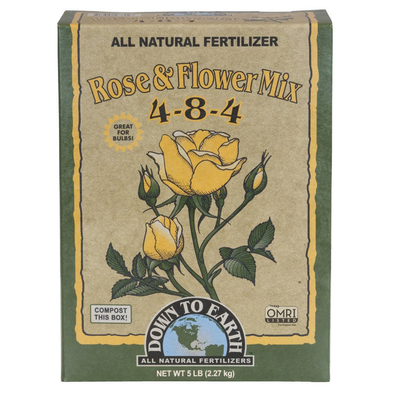 Down To Earth Rose & Flower Mix Natural Fertilizer 4-8-4 5lb