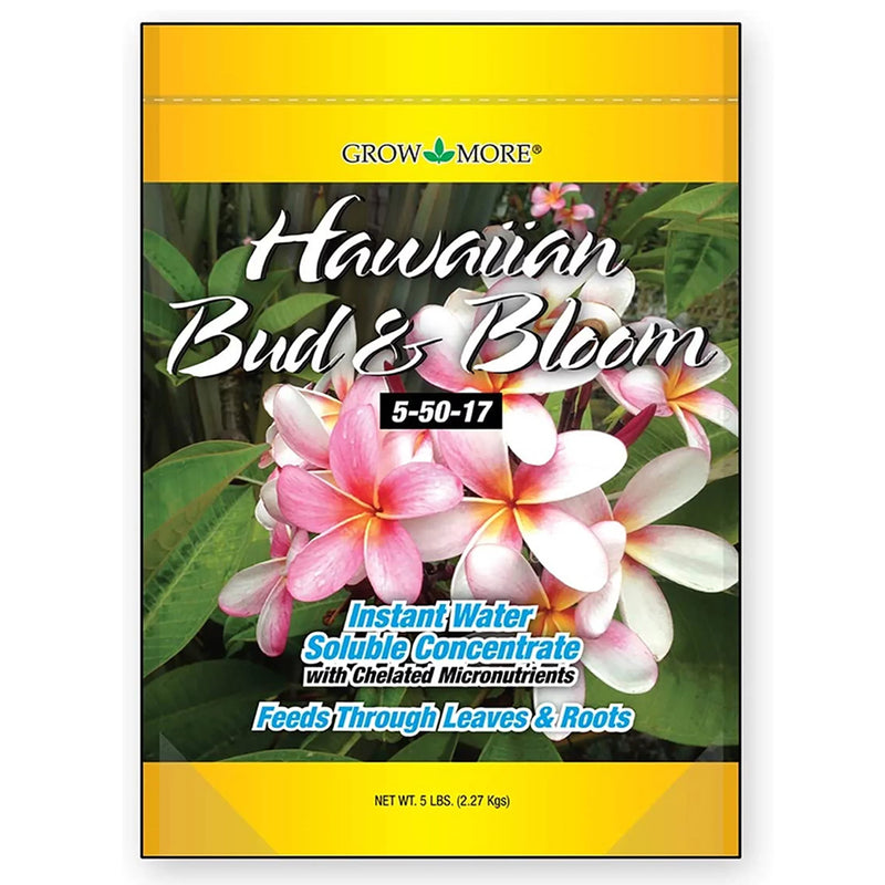 Grow More Hawaiian Bud & Bloom Water Soluble Fertilizer Concentrate 5-50-17, 5 Lb