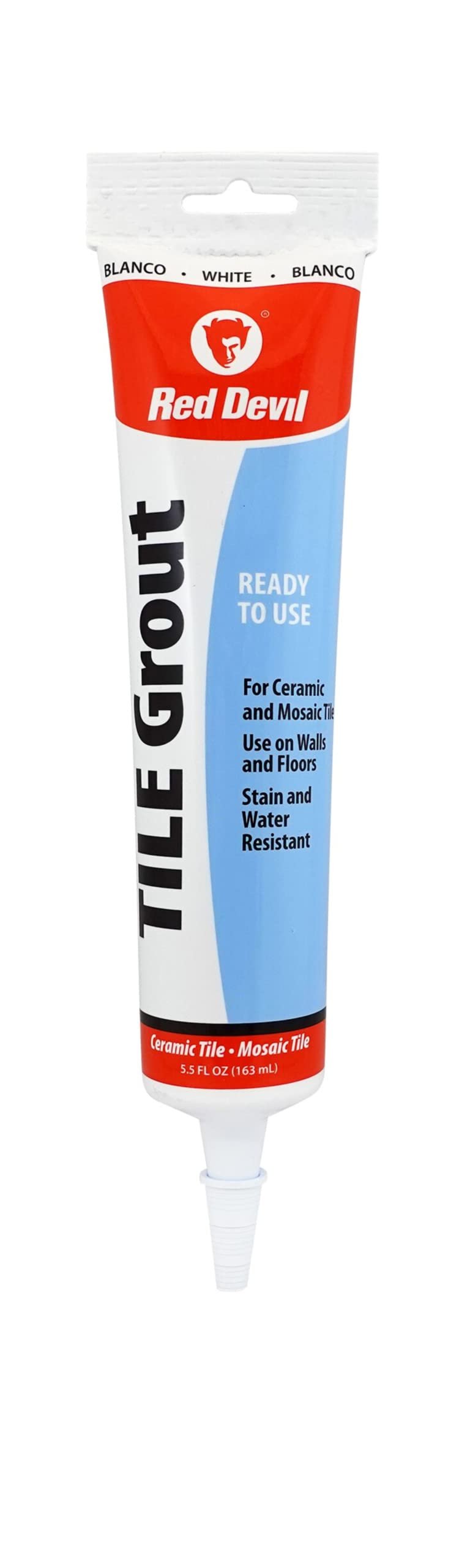 Red Devil Indoor and Outdoor White Tile Grout 5.5 oz