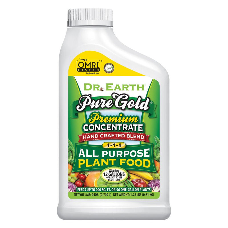 Dr. Earth Pump & Grow Pure Gold All Purpose Plant Food 1-1-1 Standard 24 Fl Oz