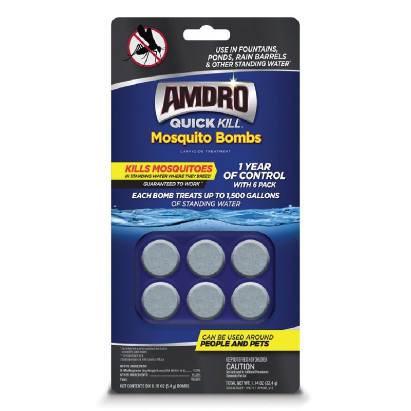 Amdro Quick Kill Mosquito Bombs Larvicide Treatment 6Pk