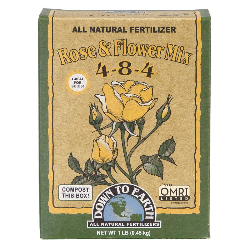 Down To Earth Rose & Flower Mix All Natural Fertilizer 4-8-4 1lb