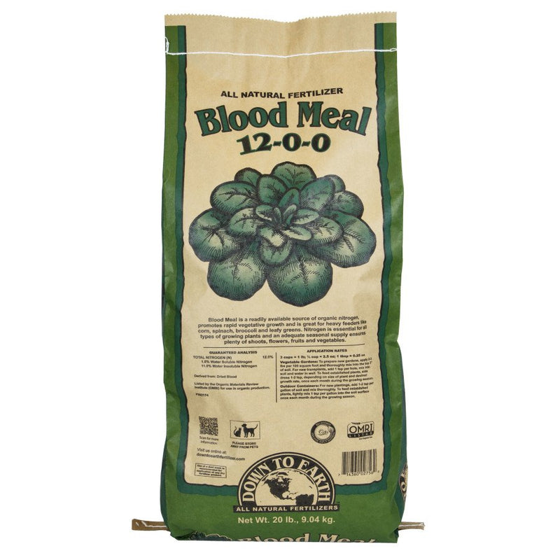 Down To Earth Blood Meal Natural Fertilizer 12-0-0 Omri ,20 Lb