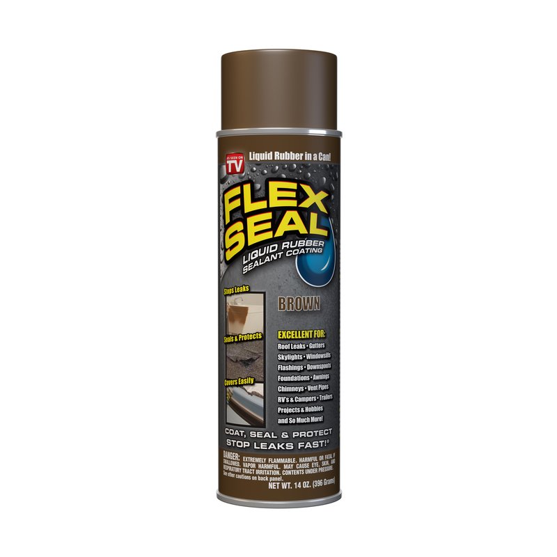 Flex Seal Family Of Products Flex Seal Brown Rubber Spray Sealant 14 Oz