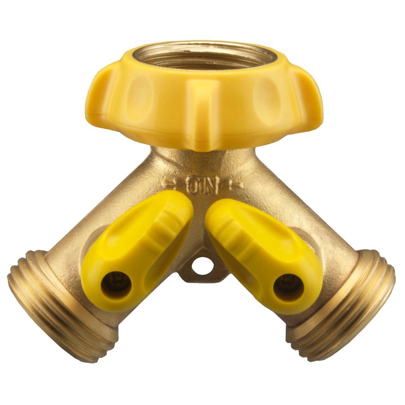 Nelson Brass Dual Shut-Off Valve with Swivel Connect