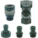 Gilmour Light Duty Plastic Quick Connector Starter Kit 5pc with Manual  Shut-Off