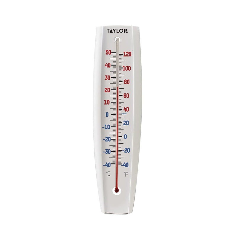 Taylor Tube Thermometer Plastic White Wall White