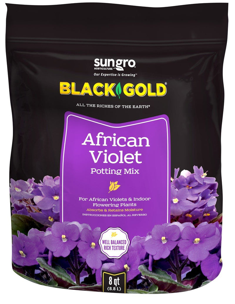 Black Gold African Violet Potting Mix 8qt
