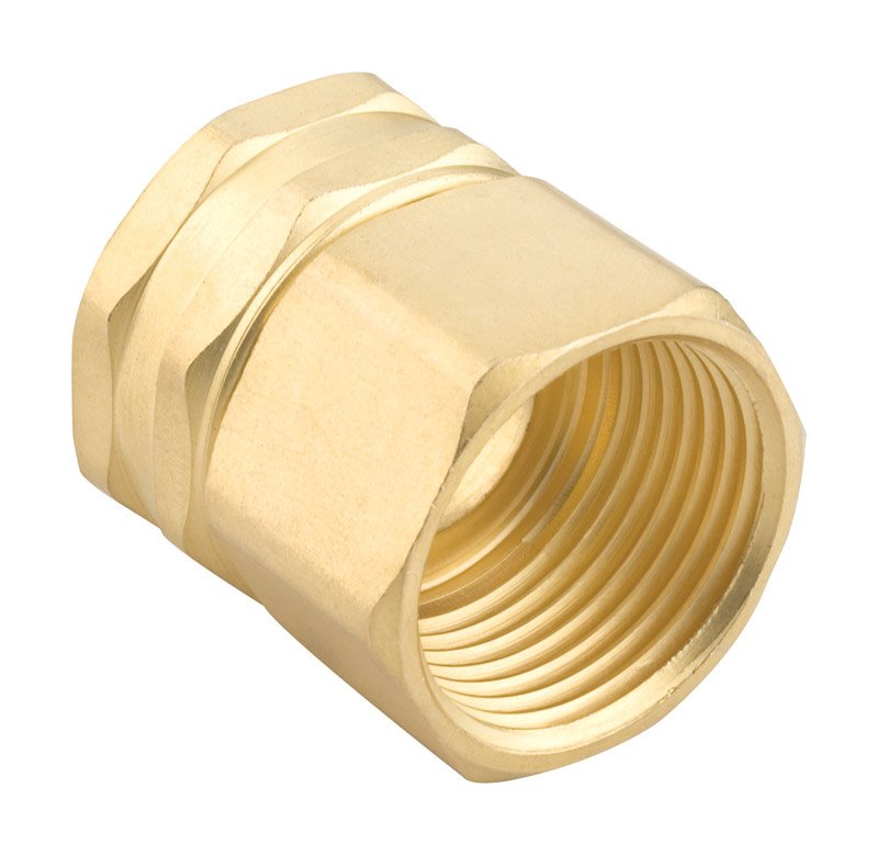 Gilmour 3/4 in. Brass Threaded Double Female Swivel Hose Connector - 7685241
