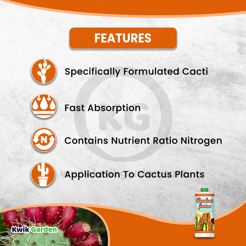 Grow More Cactus Juice Plant Food Fertilizer 1-7-6 16oz