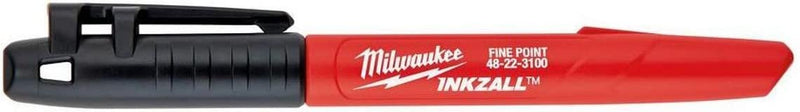 Milwaukee INKZALL Black Fine Tip Jobsite Marker 1 pk