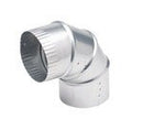 Deflect-O 4 in. L x 4 in. Dia. Silver Aluminum Vent Elbow