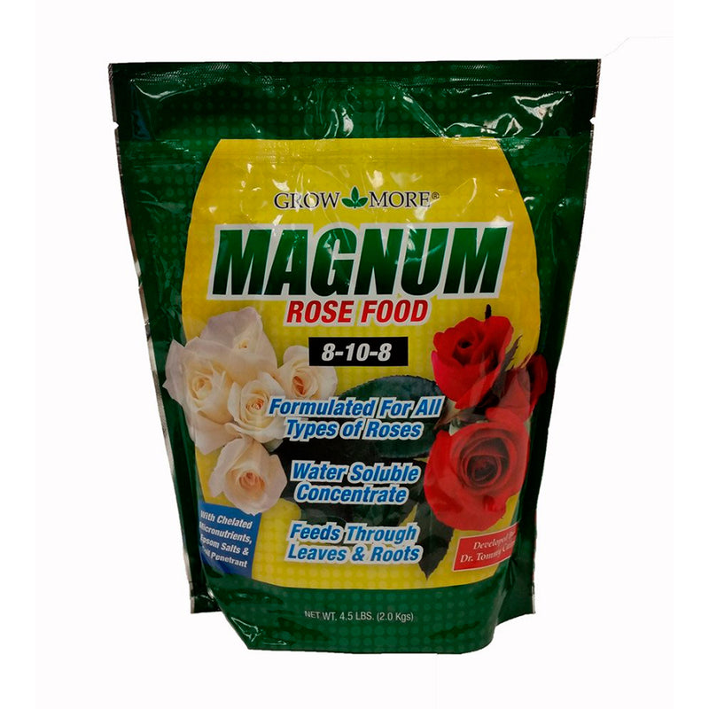 Grow More Magnum Rose Food Water Soluble Fertilizer Concentrate 8-10-8 4.5lb